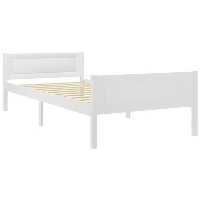 Bed Frame Solid Pinewood White 100x200 cm.