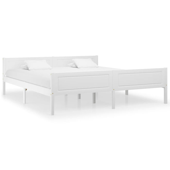 Bed Frame Solid Pinewood White 180x200 cm 6FT Super King.