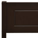 Bed Frame Solid Pinewood Dark Brown 140x200 cm.