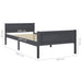 Bed Frame Solid Pinewood Grey 100x200 cm.