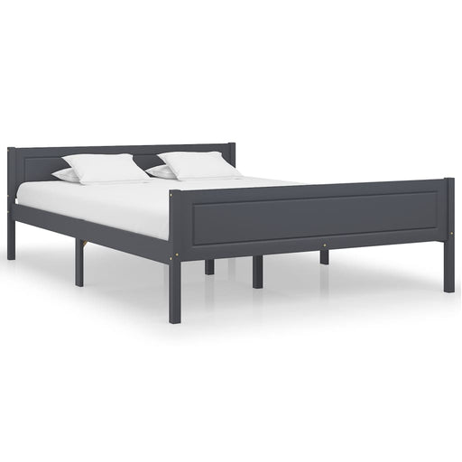Bed Frame Solid Pinewood Grey 120x200 cm.