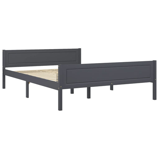 Bed Frame Solid Pinewood Grey 120x200 cm.