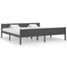 Bed Frame Solid Pinewood Grey 200x200 cm.