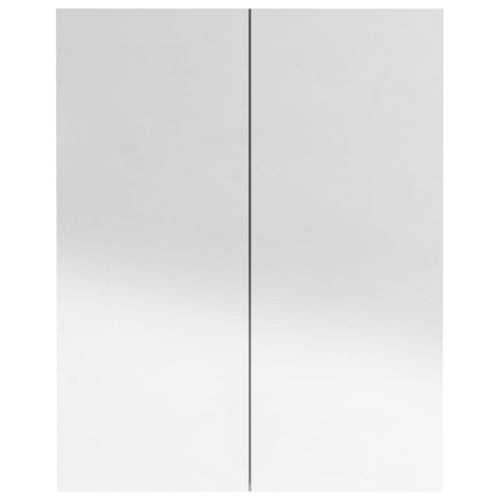 Bathroom Mirror Cabinet 60x15x75 cm MDF Shining Grey.
