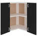 Hanging Corner Cabinet Black 57x57x60 cm Engineered Wood.