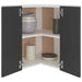Hanging Corner Cabinet Grey 57x57x60 cm Engineered Wood.