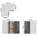 Hanging Corner Cabinet High Gloss Grey 57x57x60 cm Engineered Wood.