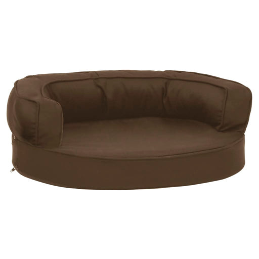 Ergonomic Dog Bed Mattress 60x42 cm Linen Look Brown.