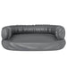 Ergonomic Foam Dog Bed Grey 60x42 cm Faux Leather.