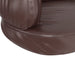 Ergonomic Foam Dog Bed Brown 60x42 cm Faux Leather.
