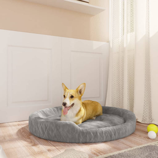 Dog Bed Grey 90x70x23 cm Plush.