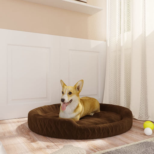 Dog Bed Brown 90x70x23 cm Plush.