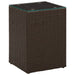 Side Tables 3 pcs with Glass Top Brown Poly Rattan.