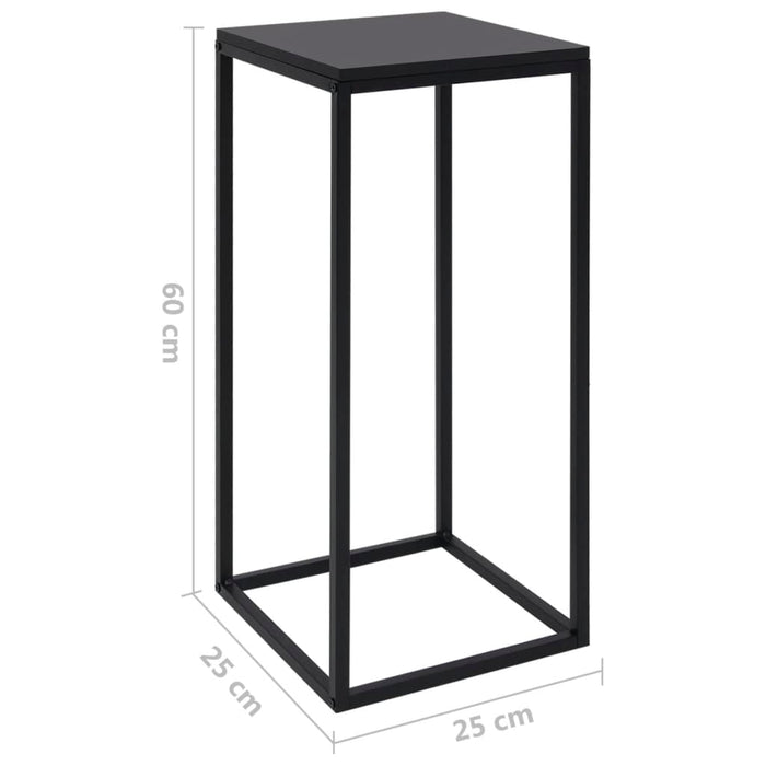 Side Tables 2 pcs Black Steel.