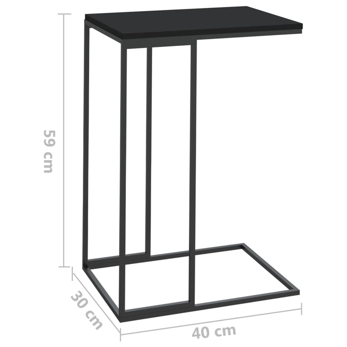 Side Table Black 40x30x59 cm Engineered Wood.