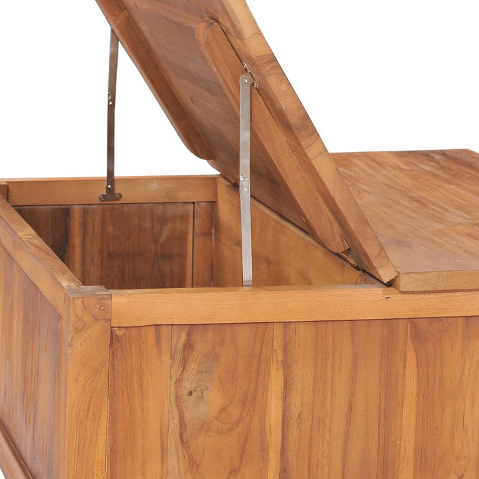 Coffee Table with Flip Top Solid Teak Wood 65 cm