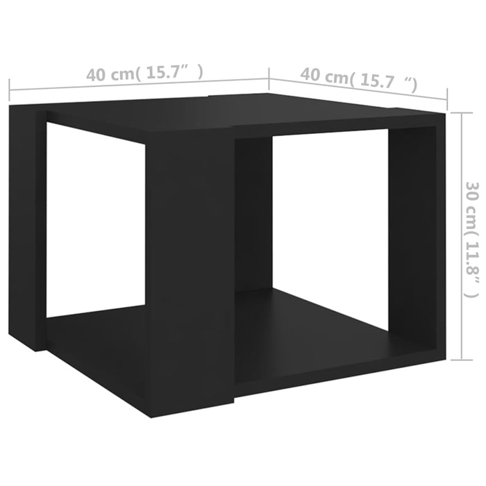 Coffee Table Black Engineered Wood 40 cm