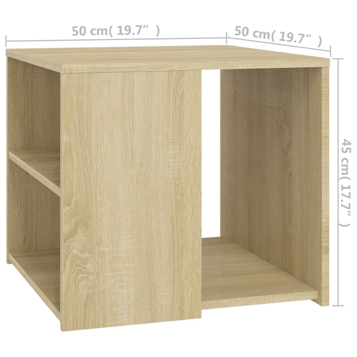 Side Table Sonoma Oak 50x50x45 cm Engineered Wood.