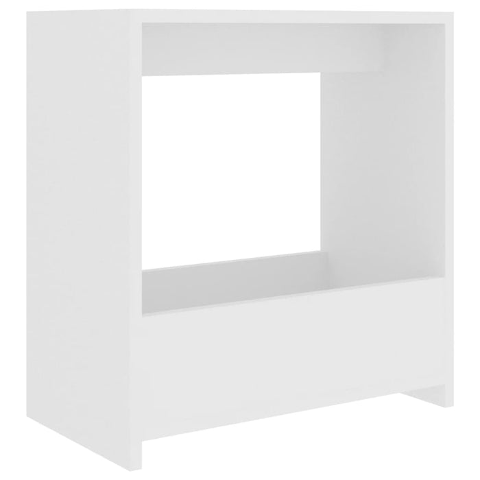 Side Table White Engineered Wood 50 cm