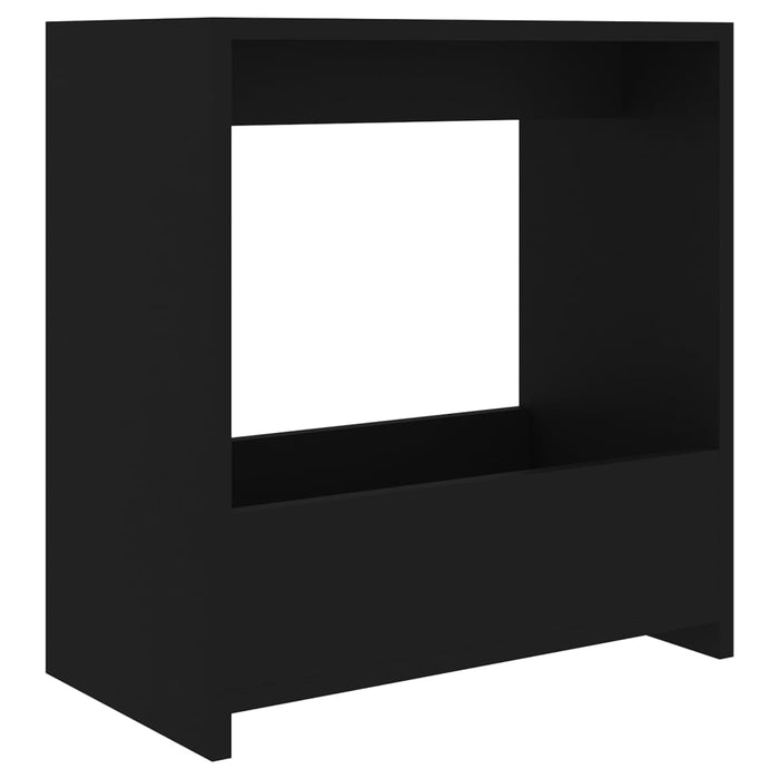 Side Table Black Engineered Wood 50 cm