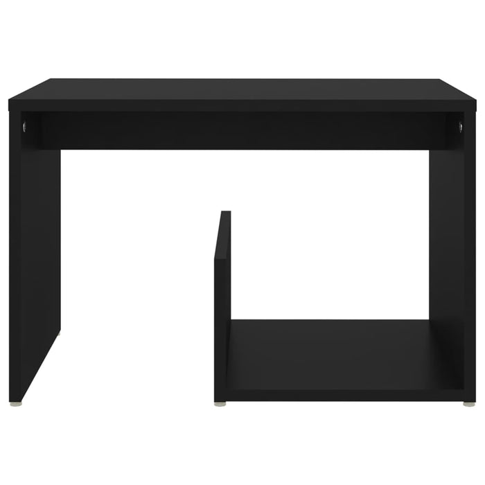Side Table Black Engineered Wood 59 cm