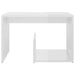 Side Table High Gloss White 59x36x38 cm Engineered Wood.