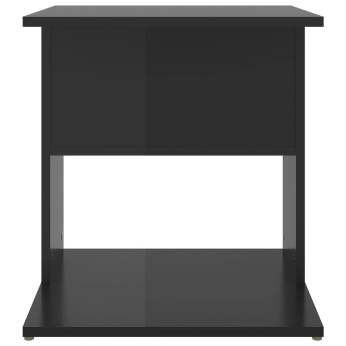 Side Table High Gloss Black 45x45x48 cm Engineered Wood.