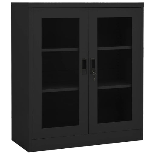 Office Cabinet Anthracite 90x40x105 cm Steel.