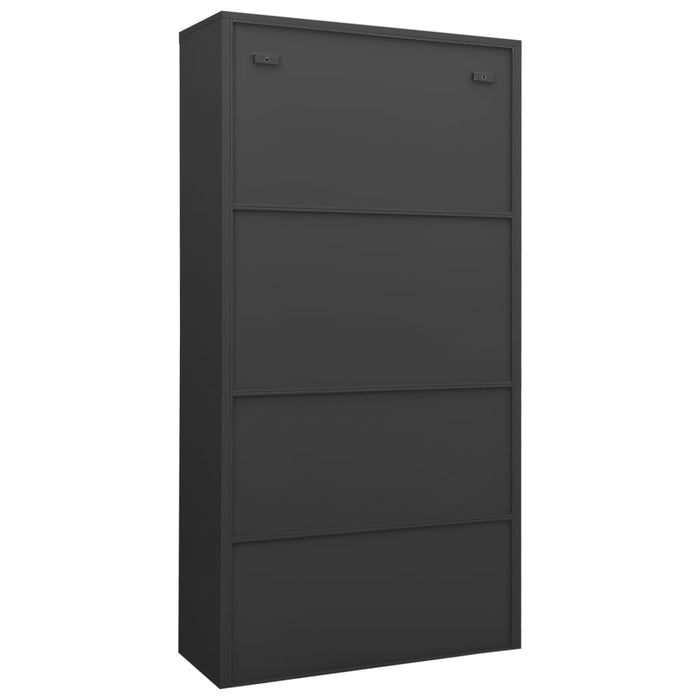 Office Cabinet Anthracite 90x40x180 cm Steel.