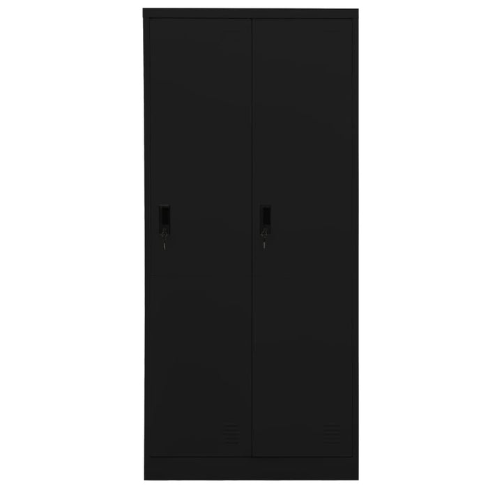 Wardrobe Black 80x50x180 cm Steel.
