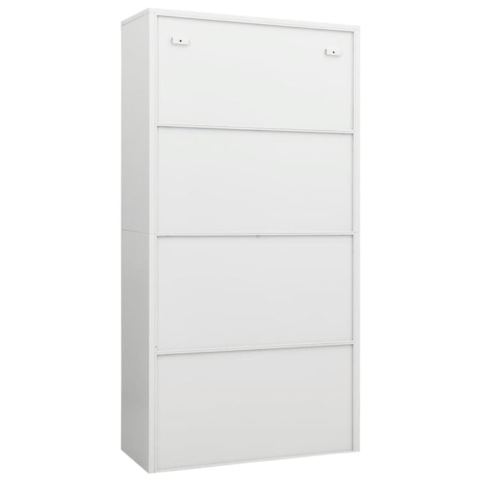 Locker Cabinet White 90x40x180 cm Steel.