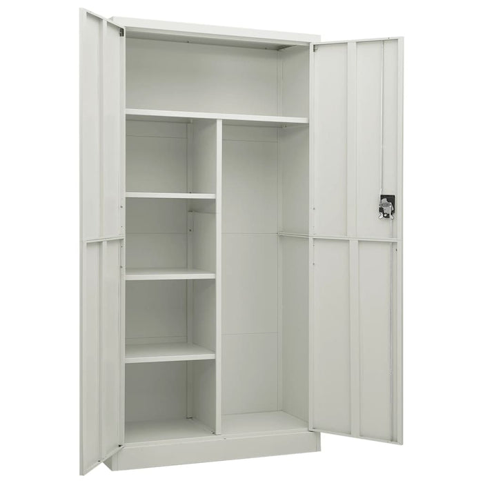 Locker Cabinet Light Grey 90x40x180 cm Steel.