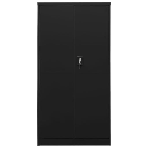 Locker Cabinet Black 90x40x180 cm Steel.