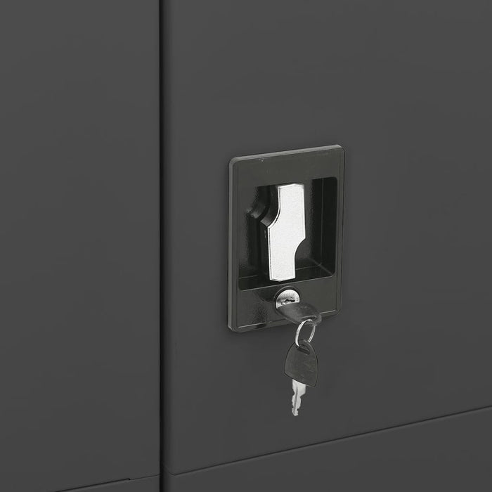 Locker Cabinet Anthracite 90x40x180 cm Steel.