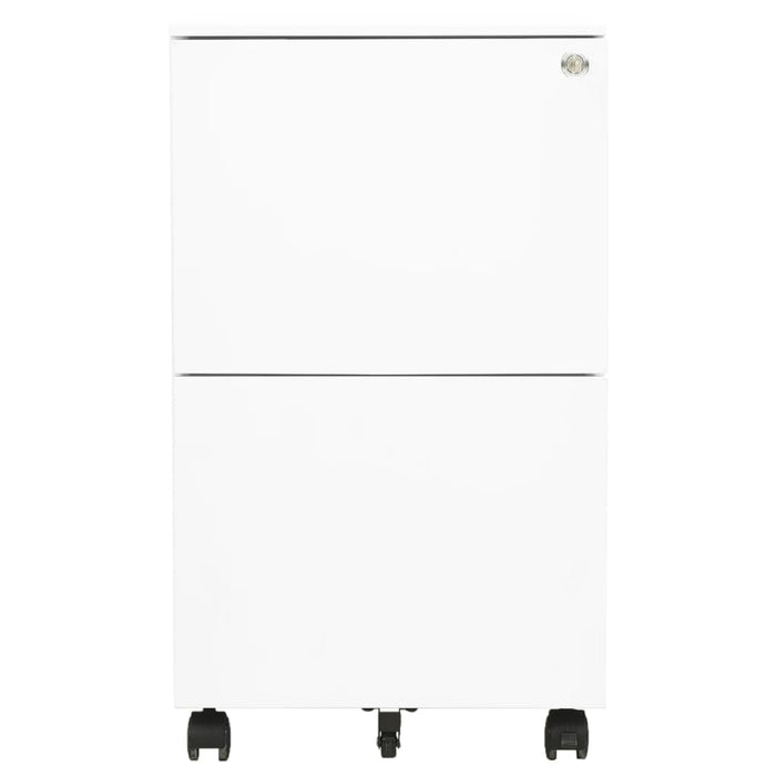 Mobile File Cabinet White 39x45x67 cm Steel.