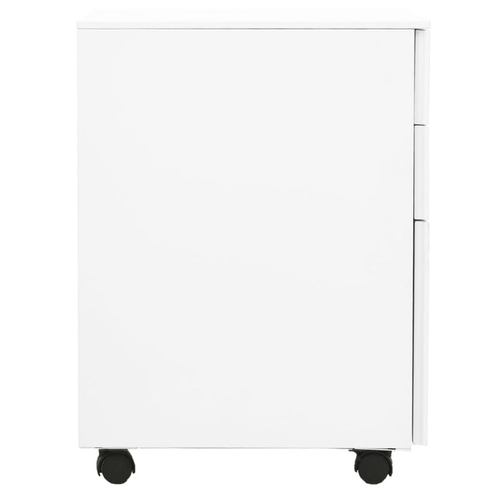Mobile File Cabinet White 39x45x60 cm Steel.