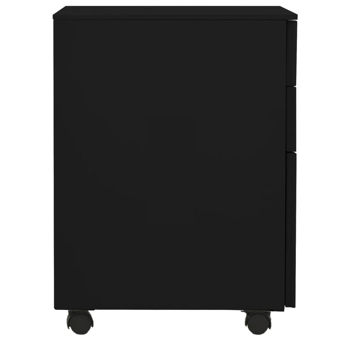Mobile File Cabinet Black 39x45x60 cm Steel.