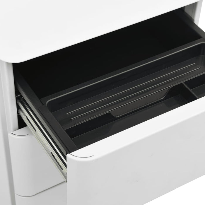 Mobile File Cabinet Light Grey 30x45x59 cm Steel.