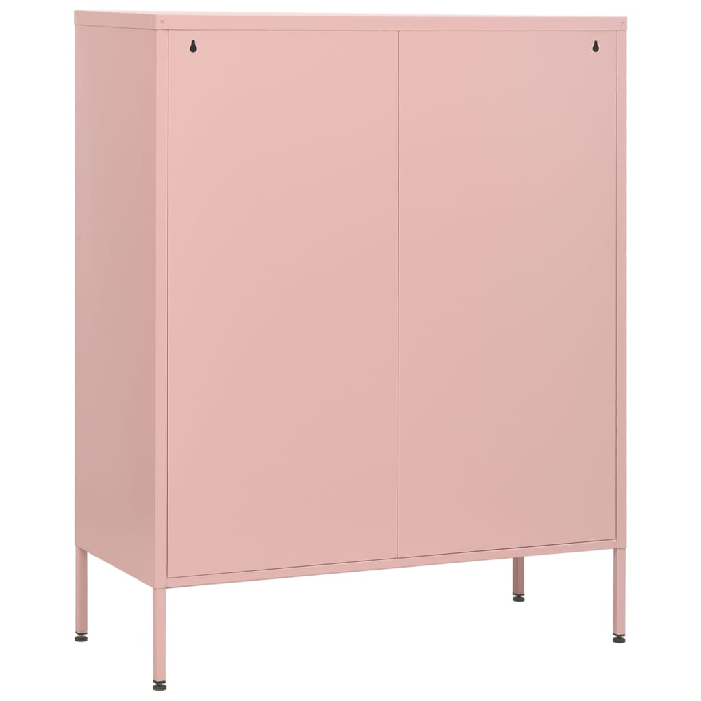 Chest of Drawers Pink Steel 80 cm