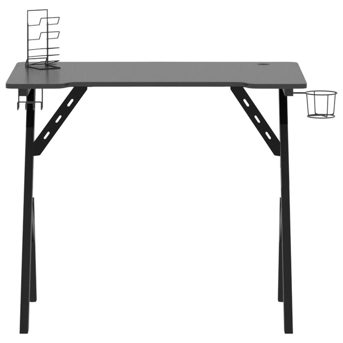 Gaming Desk with Y Shape Legs Black 90 cm