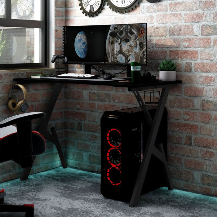 Gaming Desk with Y Shape Legs Black 110 cm