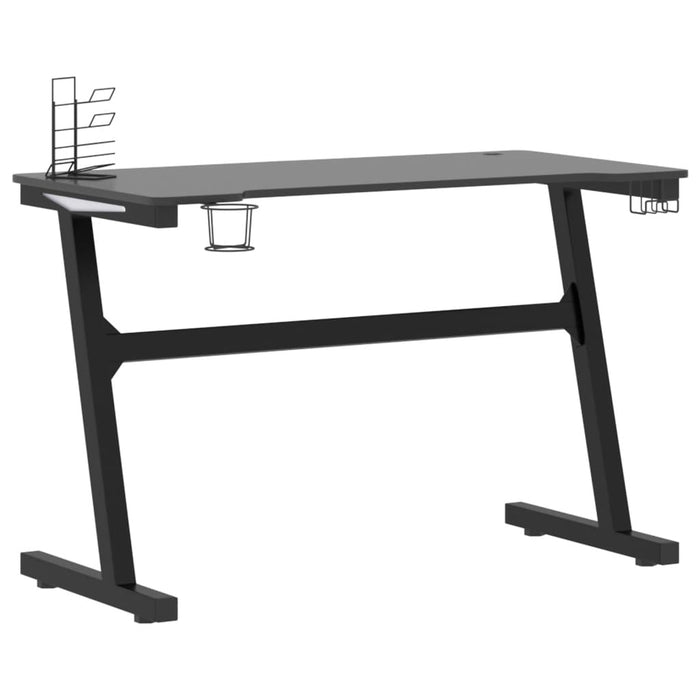 Gaming Desk LED with Z Shape Black 110x60x75 cm.