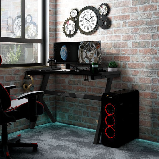 Gaming Desk LED with Y Shape Black 110x60x75 cm.