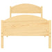 Bed Frame Solid Pine Wood 100x200 cm.