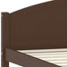 Bed Frame Dark Brown Solid Pine Wood 140x200 cm.