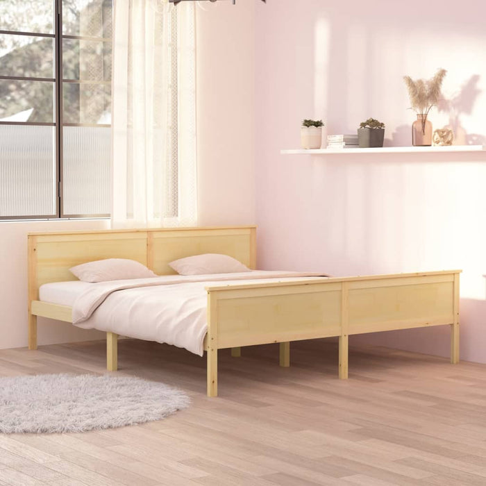 Bed Frame Solid Wood Pine 180x200 cm.