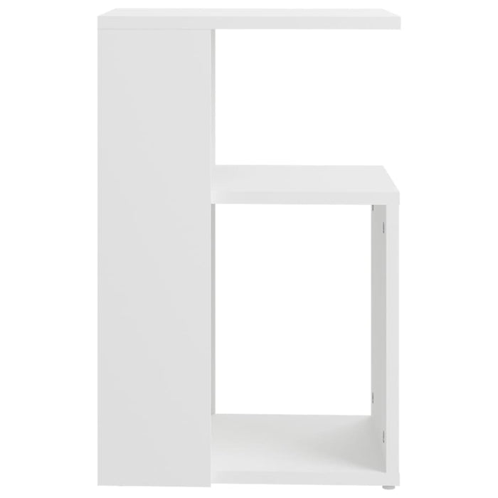 Side Table White 36x30x56 cm Engineered Wood.