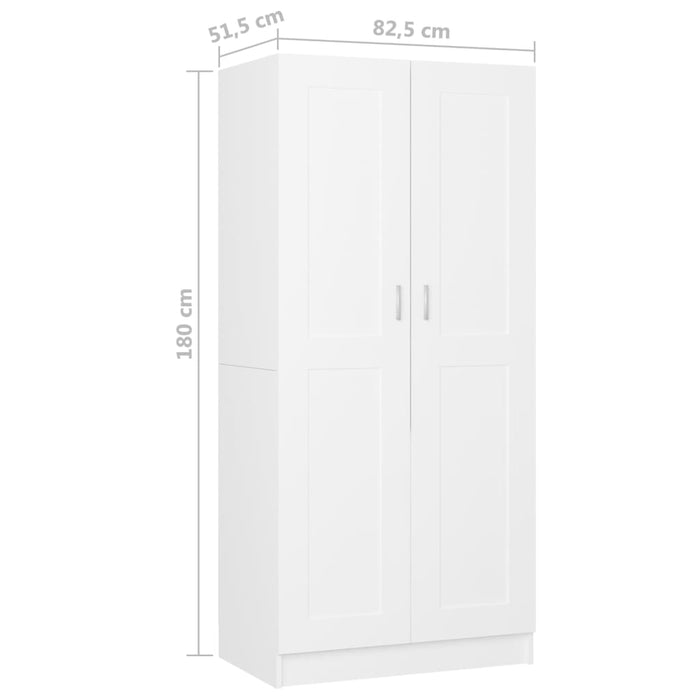 Wardrobe White 82.5x51.5x180 cm