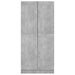 Wardrobe Concrete Grey 82.5x51.5x180 cm Engineered Wood.