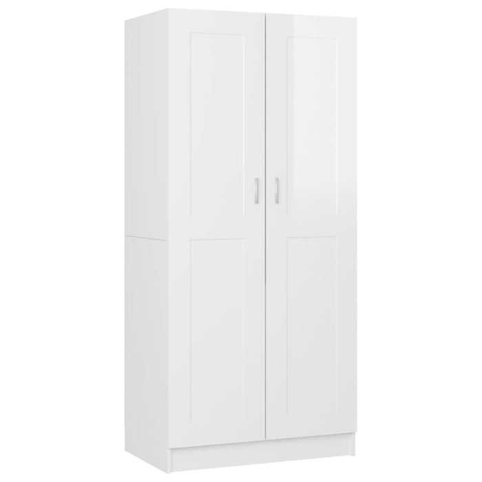 Wardrobe High Gloss White 82.5x51.5x180 cm
